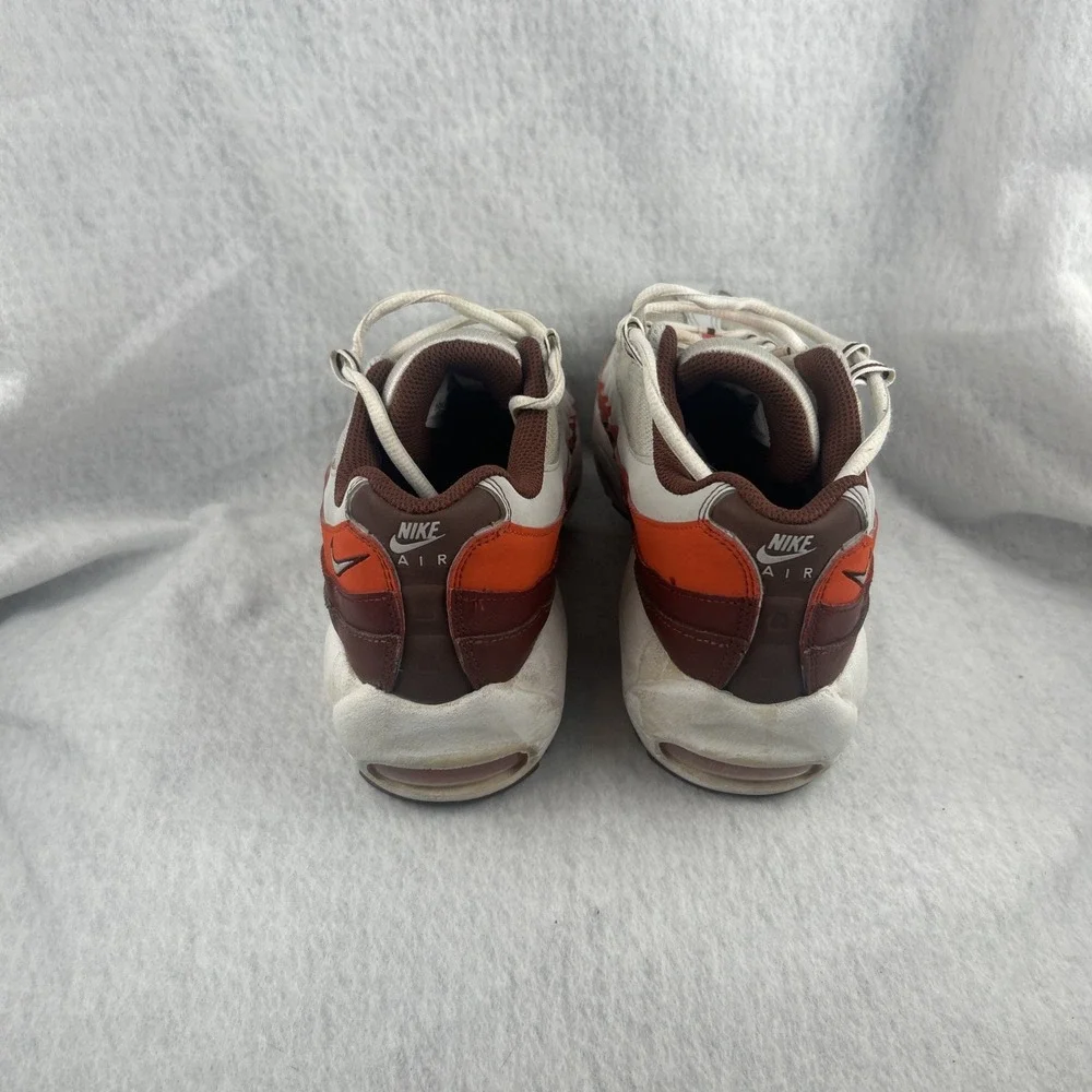 Nike Air Max 95 Recraft Shoes Boy Size 5.5Y Gray Brown Orange Basketball Sneaker